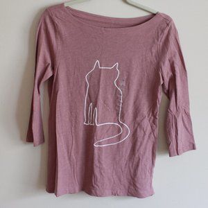LOFT cat silhouette shirt